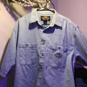 XL UNISEX VINTAGE HARLEY DAVIDSON BUTTON DOWN